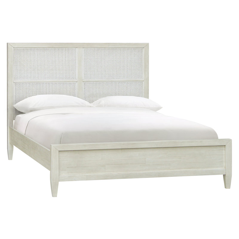 Solid Wood Panel Bed, King