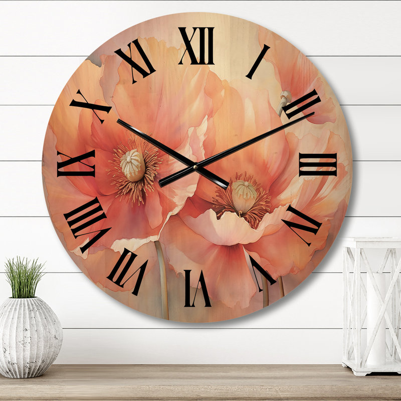Horloge murale en bois massif Mirisa, Moyenne