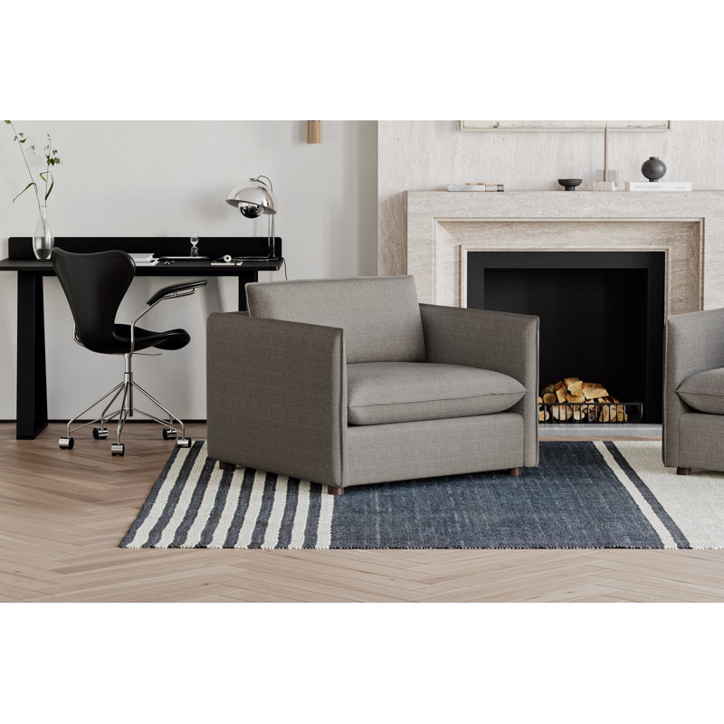 Fauteuil d'appoint en tissu performance Katherine, Tissu gris