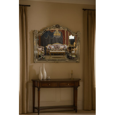 Miroir d'appoint mural en bois antique Daylan