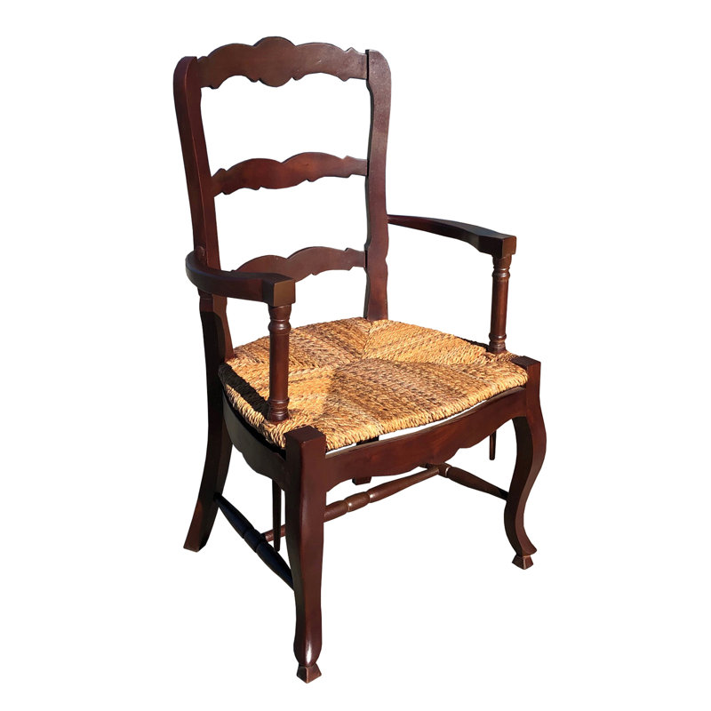 Chaise avec accoudoirs en osier