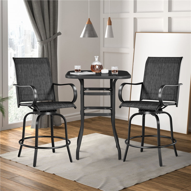 Tabouret de bar 28,7 po Diez, Noir, noir, noir, noir, Noir, noir, noir, noir