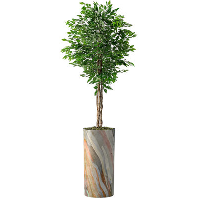 75'' Faux Ficus Tree in Pot