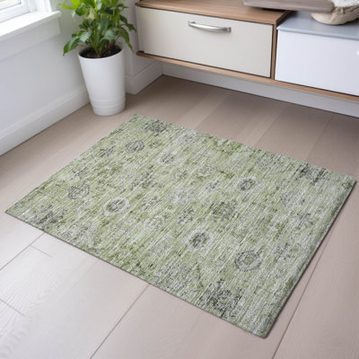 Premium Machine Washable Konopka AMF1110 Damask Rug