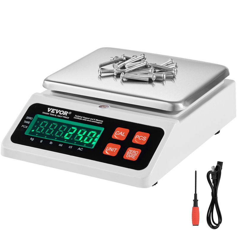 VEVOR 10 kg Capacity Digital Counting Scale with Stainless Steel Pan