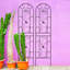 Ensemble de 2 treillis de jardin en métal 86,7 po x 19,7 po antirouille