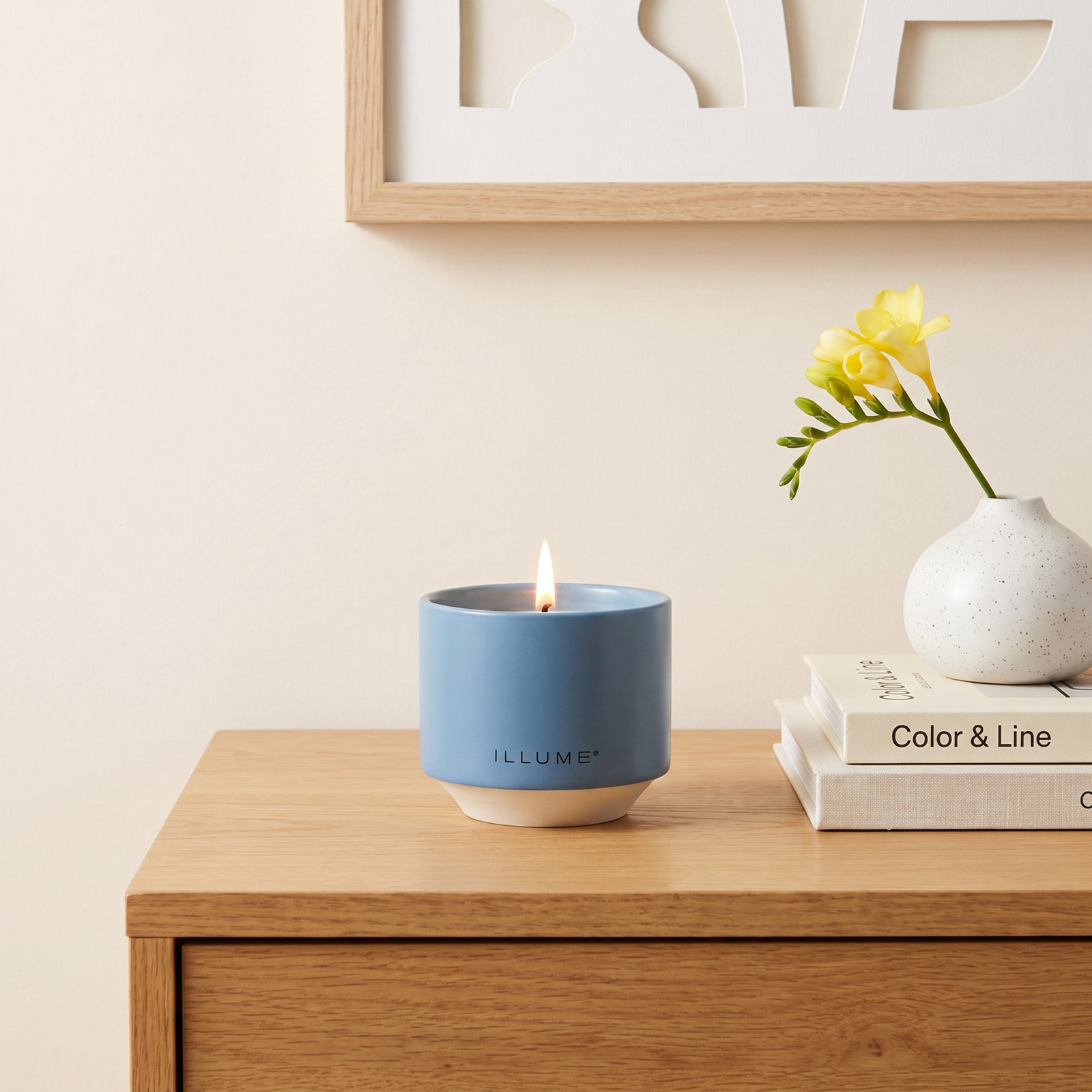 Imane Citrus Crush Scented Jar Candle, Matte Ceramic