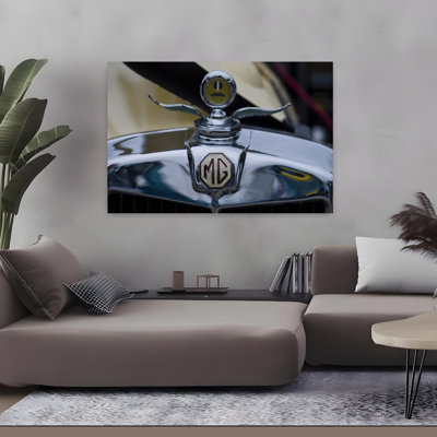 Close-up Of The Logo Of MG's Car Culver City Los Angeles County California USA by Scott M. Tansey - Wrapped Canvas Print