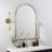 Malisa Contemporary Arched Bathroom Vanity Mirror | Stainless Steel Thick Frame-921505689-897300498