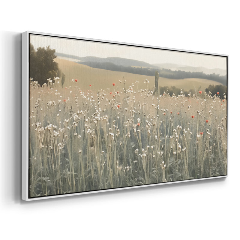 Botanical Series-CCXV- Toile tendue avec châssis tendue, prête à être accrochée, Argent argent, H 17 po x l 33 po