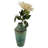 Modern Metal Aluminum Vase with Geometric Design