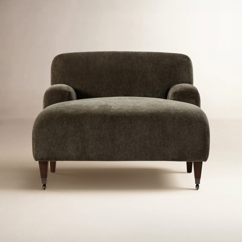 Kent Chaise Lounge, Malmo Olive Polyester Blend