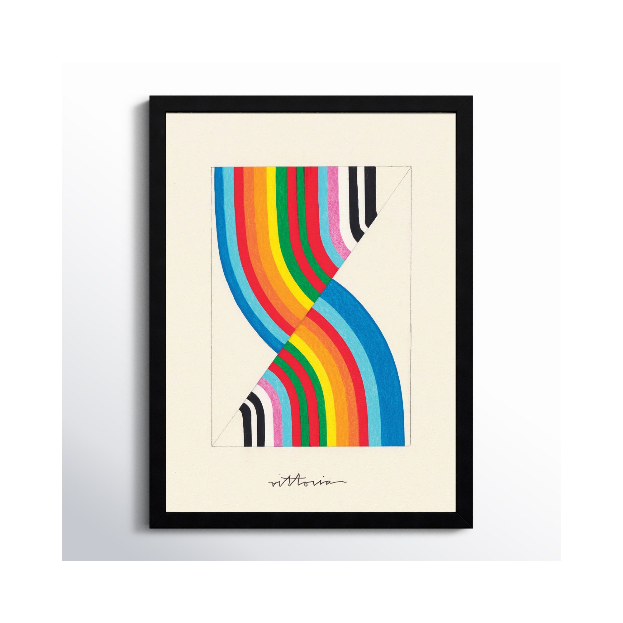 It's Always An Almost by Amber Vittoria, 16" W x 21" H x 1" D, Black Framed