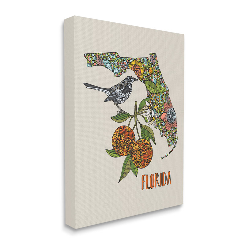 «Florida State Mockingbird», détail de la fleur d'oranger par Valentina Harper - impression, H 20 po x l 16 po x P 1,5 po