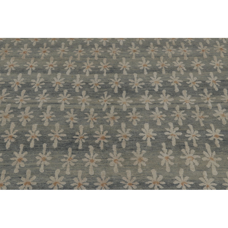 Block Print One-of-a-Kind 8'0X9'10 Hand Knotted Area Rug