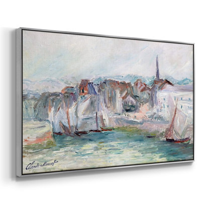 Bateaux dans le port de Honfleur, 1917, reproduction d'art sur toile