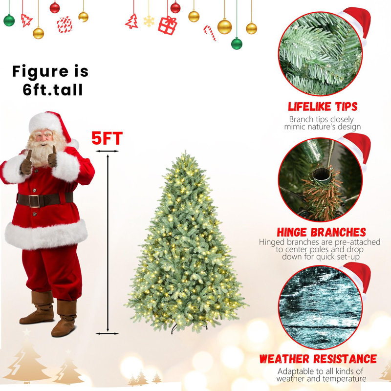 Exquisite PE&PVC Christmas Tree, 41.3' H