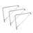 Puglia Shelf Rod Bracket Steel Shelf Rod Bracket for Closet Storage Shelf with Hook, Pack of 3, White – Design House-2040832607