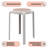 Tabouret d'appoint léger pré-assemblé en résine empilable Alysoun-809252011