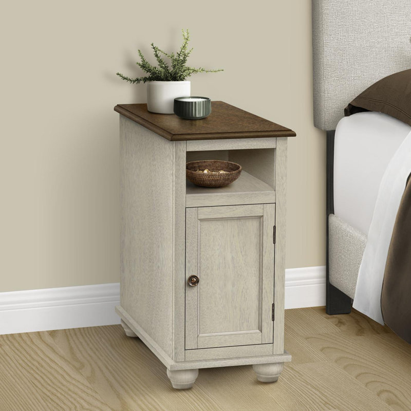 Table de bout avec rangement Desdamona, Brun
