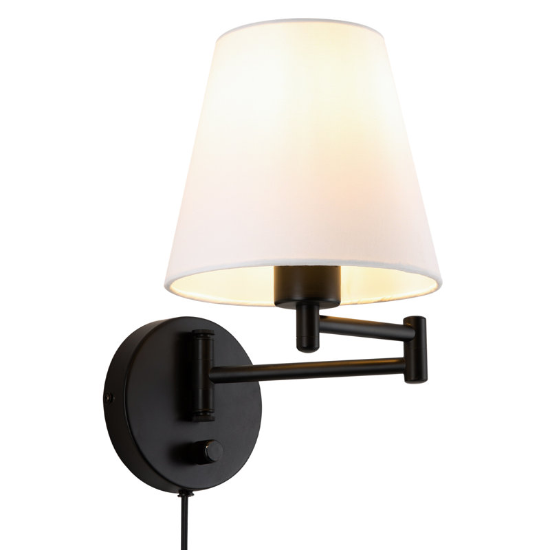 Swing Arm Sconce, Matte Black