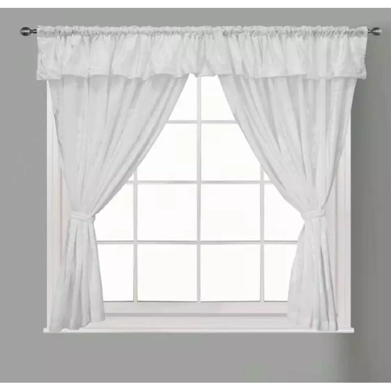Floral Pointed Kitchen Curtain