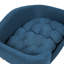 Lit pour chien bleu marine de style Mid-Century moderne avec pieds en bois de bouleau résilient, assemblage nécessaire fiable