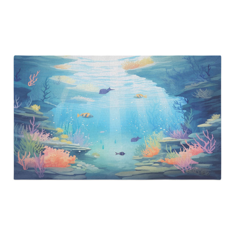 Tapis tressé Beneath the Waves, Rectangulaire 3 pi x 5 pi