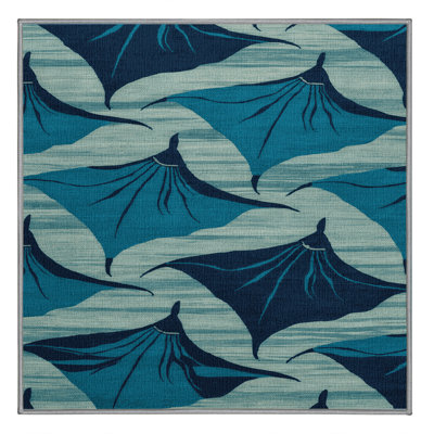  Tapis hawaïen lavable Manta Rays