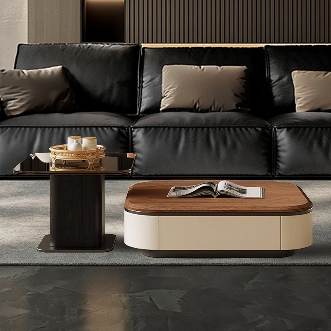Corrigan Studio Retro minimalist Solid wood Coffee table combination a ...