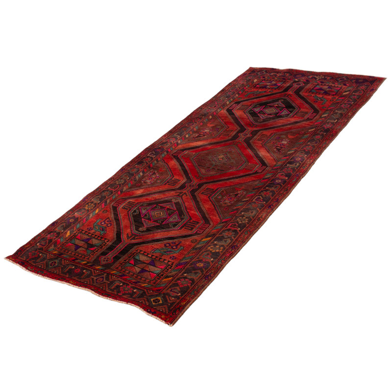 Tapis de couloir unique en laine 4 pi 3 po x 10 pi 2 po Yulanda