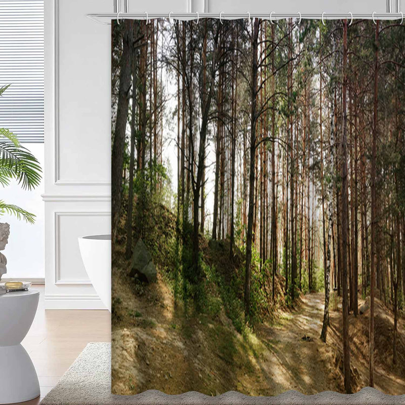 Rideau de douche Dark Forest, L 72 po x l 72 po