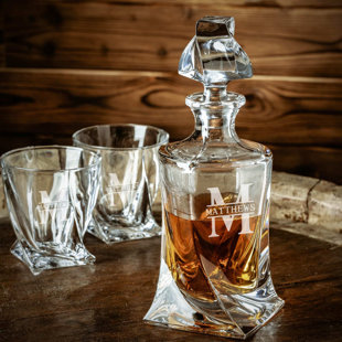 10.25oz. Personalized Whiskey Decanter with Rocks Glasses Set - 7pc