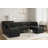 131″ Modern Corduroy Modular Sectional Sofa – 6-Piece U-Shaped Oversized Couch with Ottomans in Dark Gray-1636615678
