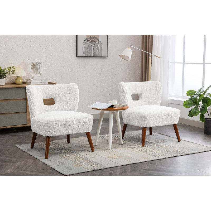 Fauteuil de chambre rembourré Avereigh, Blanc