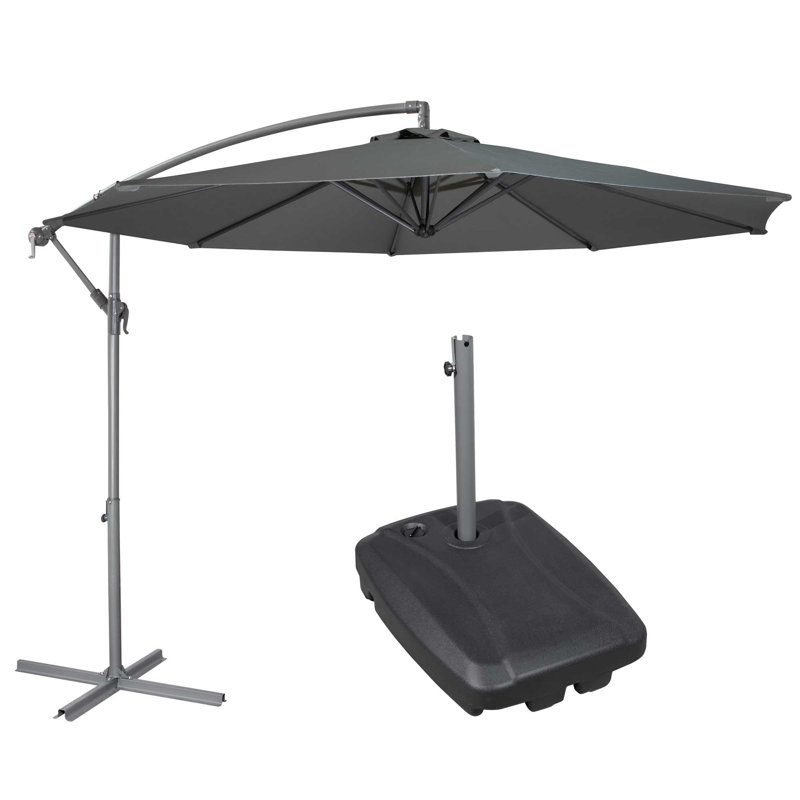 Bryshon 300cm Cantilever Parasol, Grey