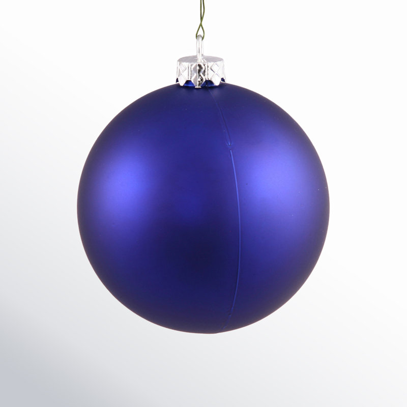Décoration de boule décorative des Fêtes, H 2,75 po x l 2,75 po x P 2,75 po, Colbalt mat