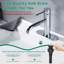 Robinet de lavabo de salle de bain moderne, poignée simple, avec trop-plein, robinet en acier inoxydable-115666263