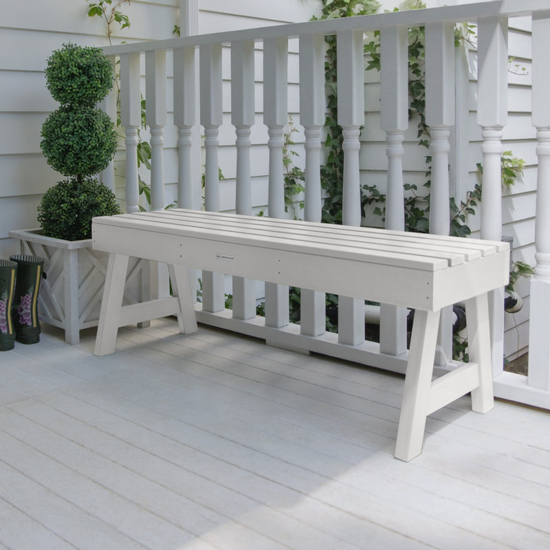 Banc de pique-nique en plastique Midwest, Blanc