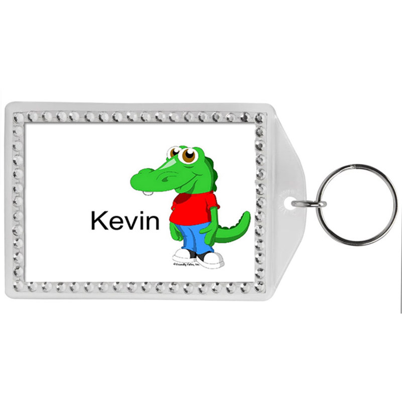 Alligator Folks personnalisé personnalisé - Porte-clés bordé de strass mâles, Oui