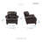 Boldman 43.5" Traditional Accent Chair with Breathable Faux Leather, Nailhead Trim, High-Density Foam over Pocket Coils