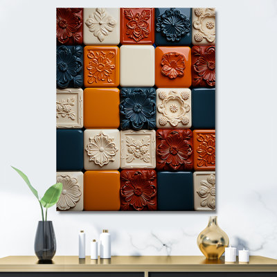Earth Tones Color Palette Tiles I - Abstract Tile Wall Art