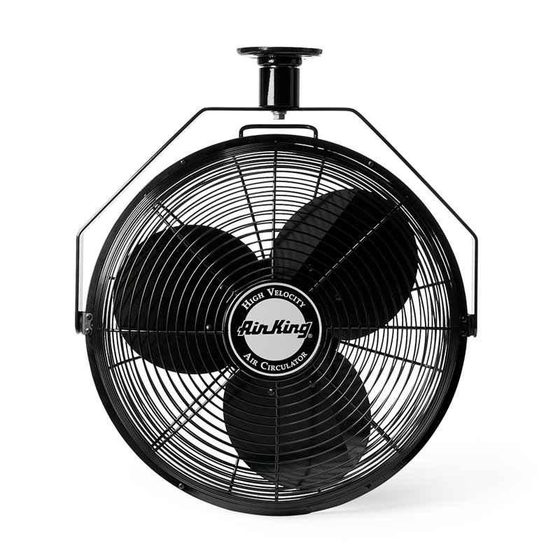 Air King 18-Inch Black Industrial Ceiling Mount Fan