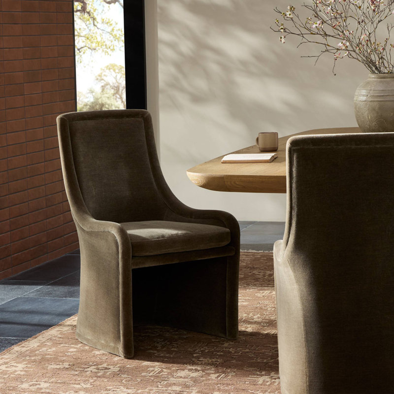 Blaire Dining Chair-Crypton Nomad Snow, Monte Olive