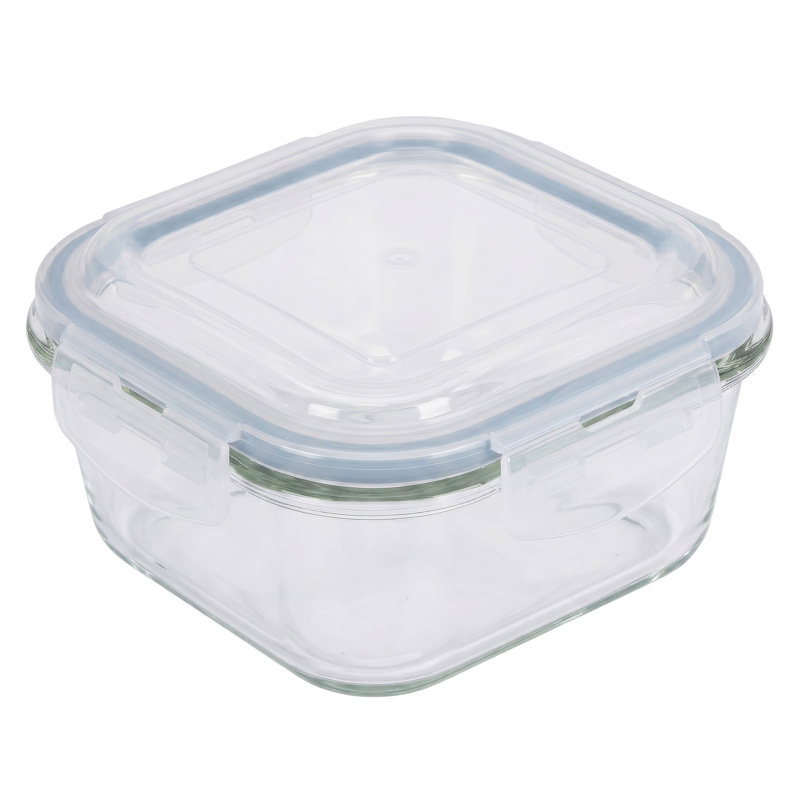  800ml Square High Borosilicate Glass Food Storage