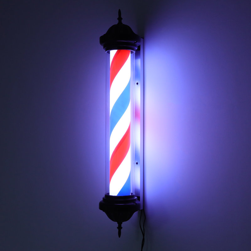 40" Rotating Barber LED Light
