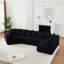 Canapé modulaire extra large en L à assise profonde en tissu chenille modulaire avec 11 coussins inclinables incurvés sur le plancher sans assemblage requis-1780793096