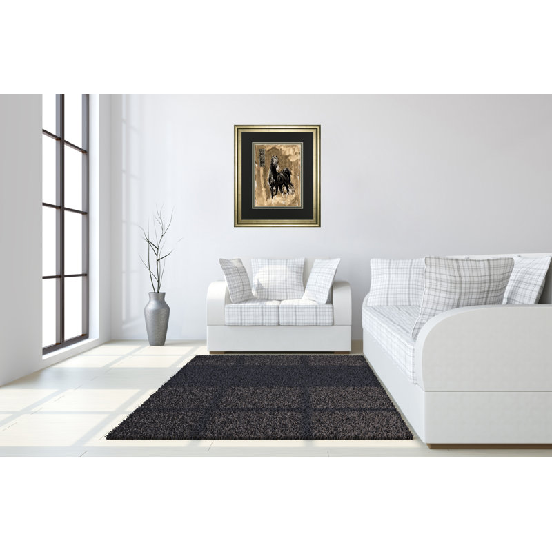 Art mural rapide argenté - Double passe-partout - 34 po x 40 po - Cadre doré