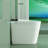 Modern Smart Toilet Bidet - Auto Open/Close, Flush, Heated Seat, Warm Air Dry With Facility Dry, Compact Bath