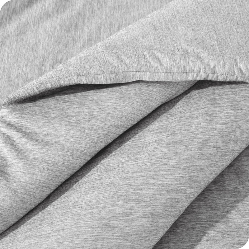 Bare Home Heathered Comforter Set - Ultra-Soft - Goose Down Alternative - All Season Warmth, Heather Pewter